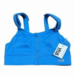 NWT VFUS Sports Bra Women's Sz S Zip Front High Impact Support Adjustable Strap‎